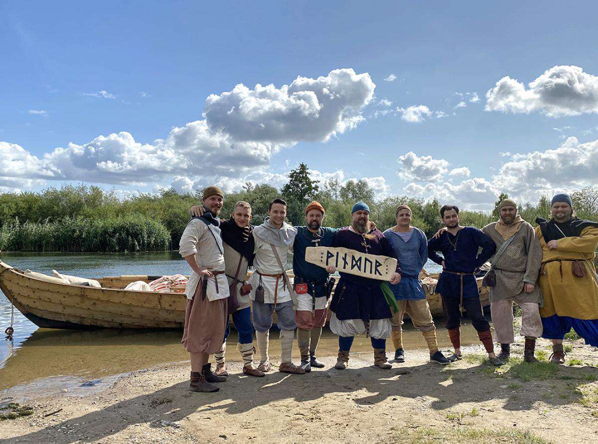 Драккар «Виндур» на большой воде