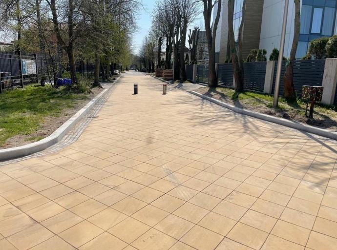 Ремонт дороги от улицы Толстого до променада в Зеленоградске завершен