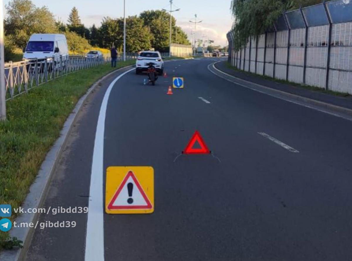 В Сосновке в ДТП пострадал водитель скутера