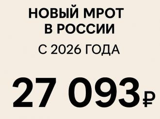 С 1 января 2026 года минимальный размер оплаты труда в России будет установлен на уровне 27 093 рублей