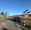 В районе поселка Кострово автомобиль столкнулся в поездом