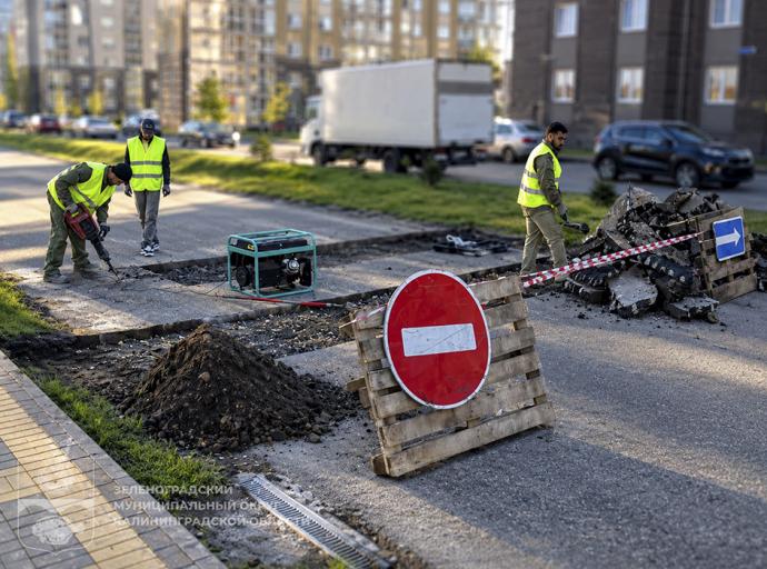 Обустройство пешеходных переходов в округе
